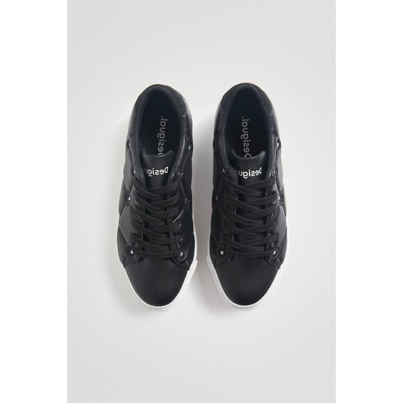Desigual Women's Sneakers In Black 230541 Size 7.5 - Picture 4 of 7